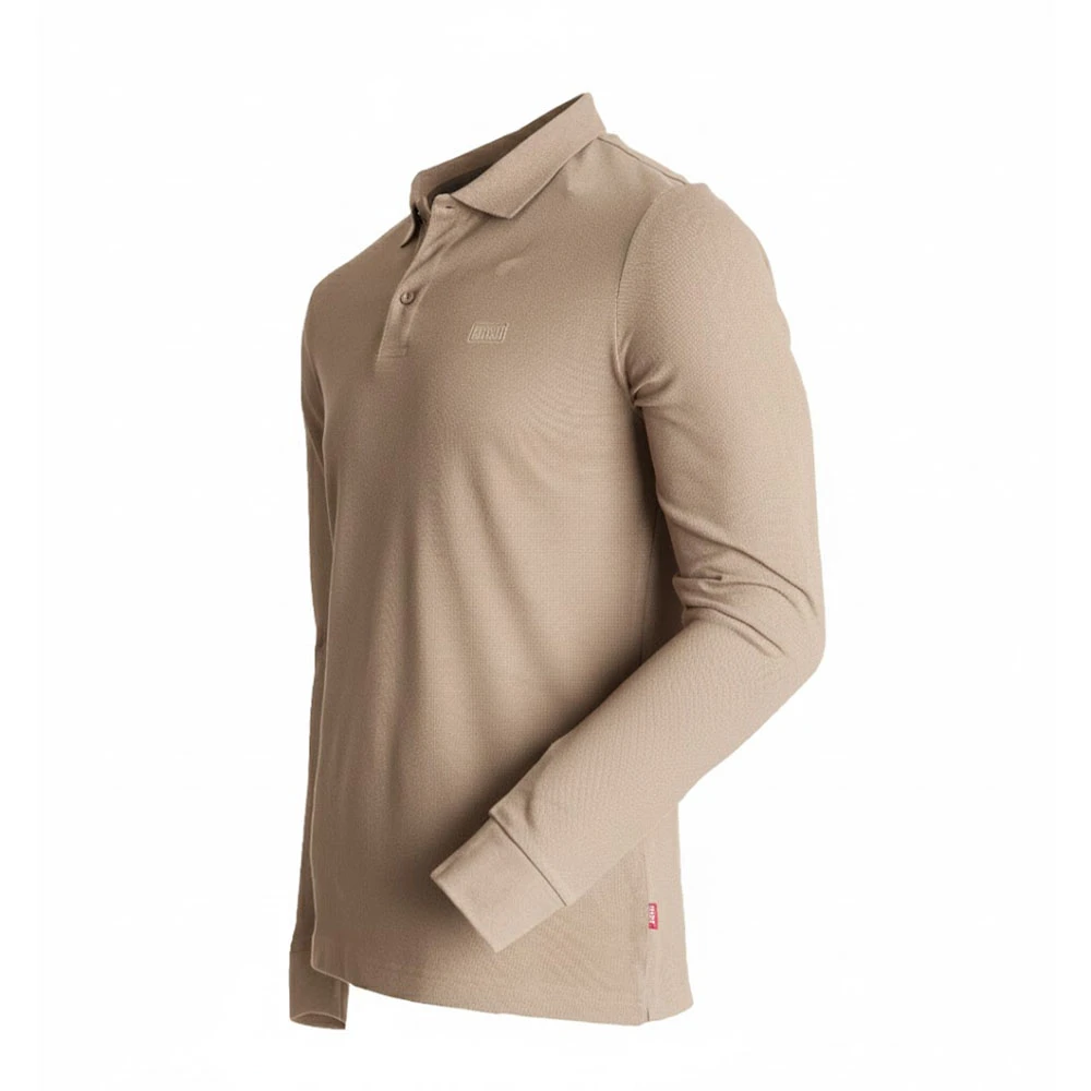 Depart Polo A Manches Hommes Beige