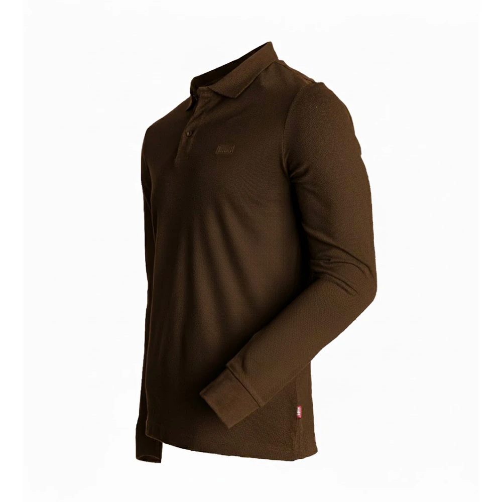 Depart Polo A Manches Hommes Marron