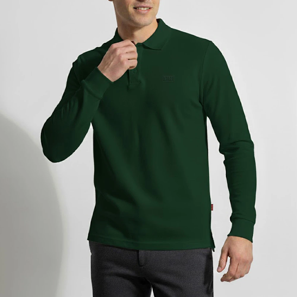 Depart Polo A Manches Hommes Vert