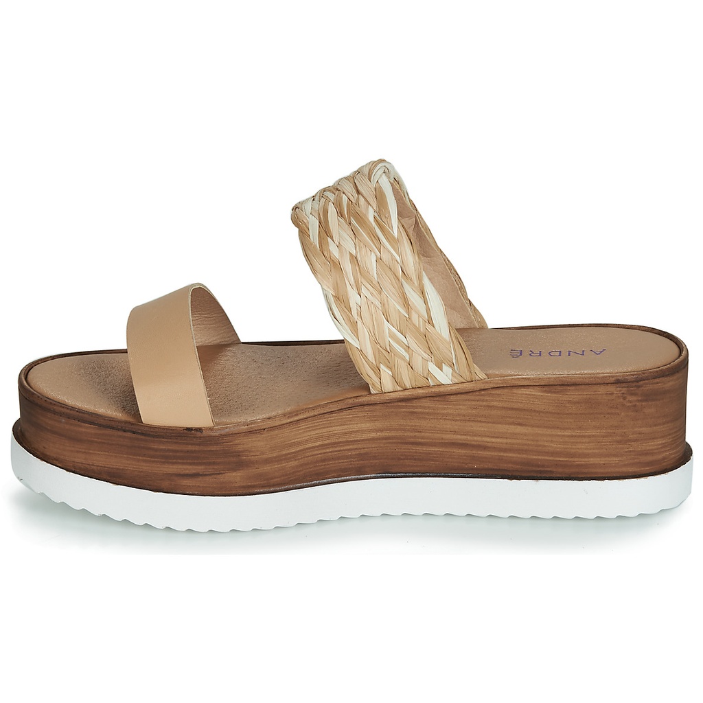 Andre Sabots
 Femme Romarine Cuir Beige