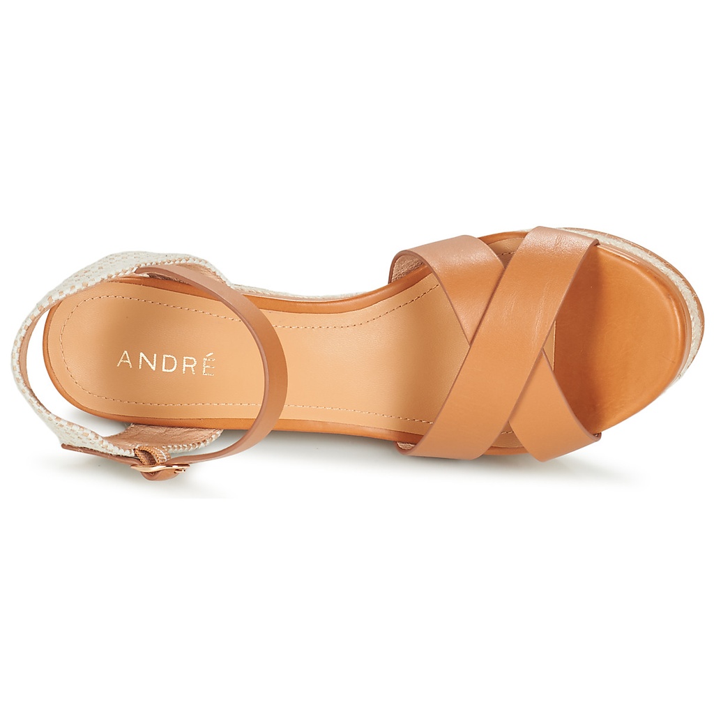 Andre Sandales
 Femme Sand Cuir Marron Beige