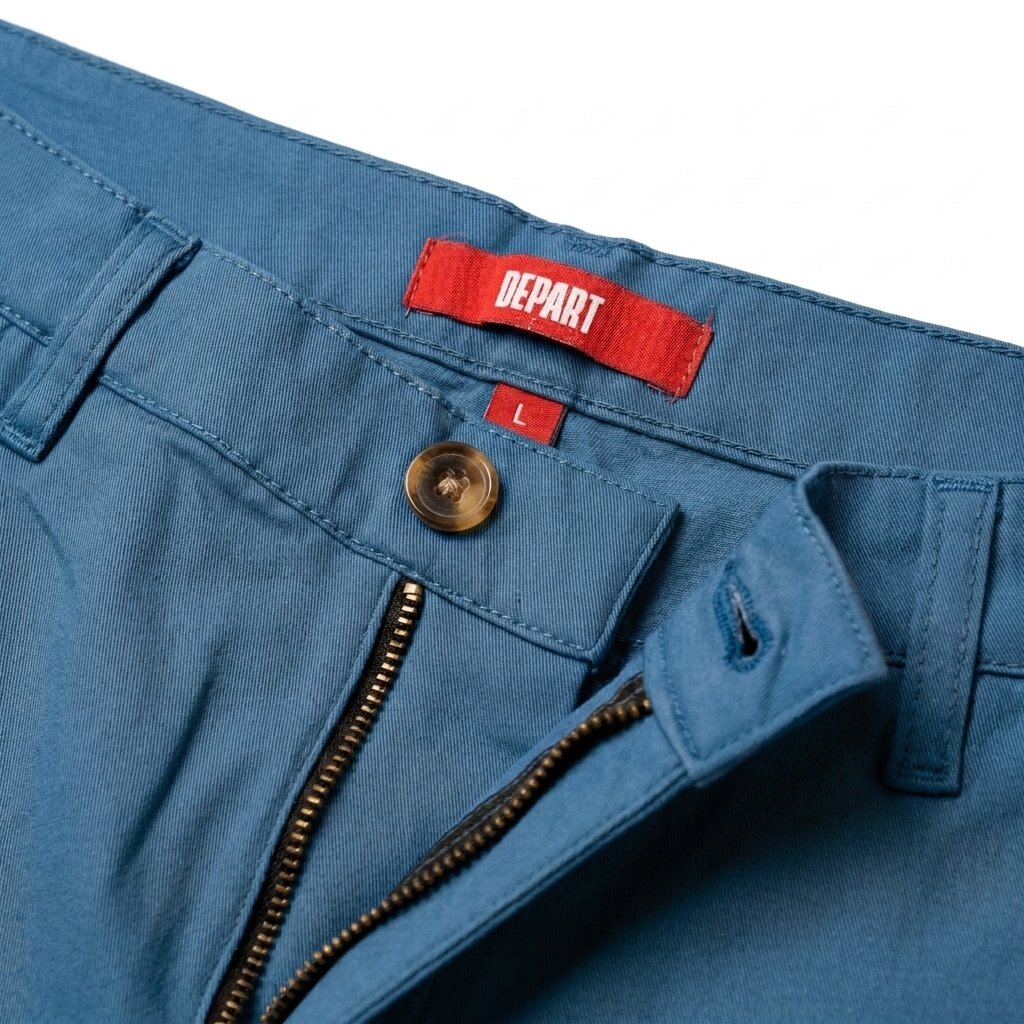 DEPART SHORT HOMME COTON BLEU