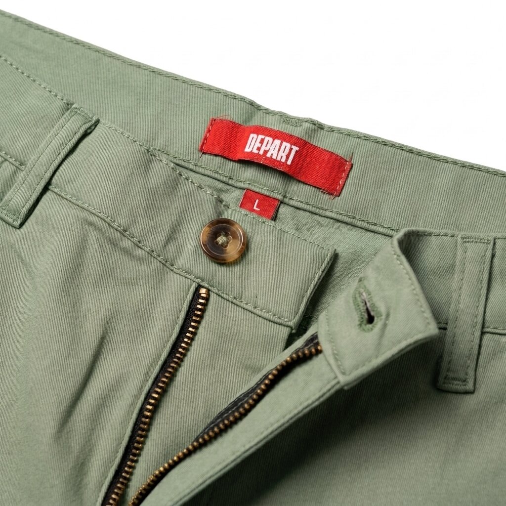 DEPART SHORT HOMME COTON KHAKI