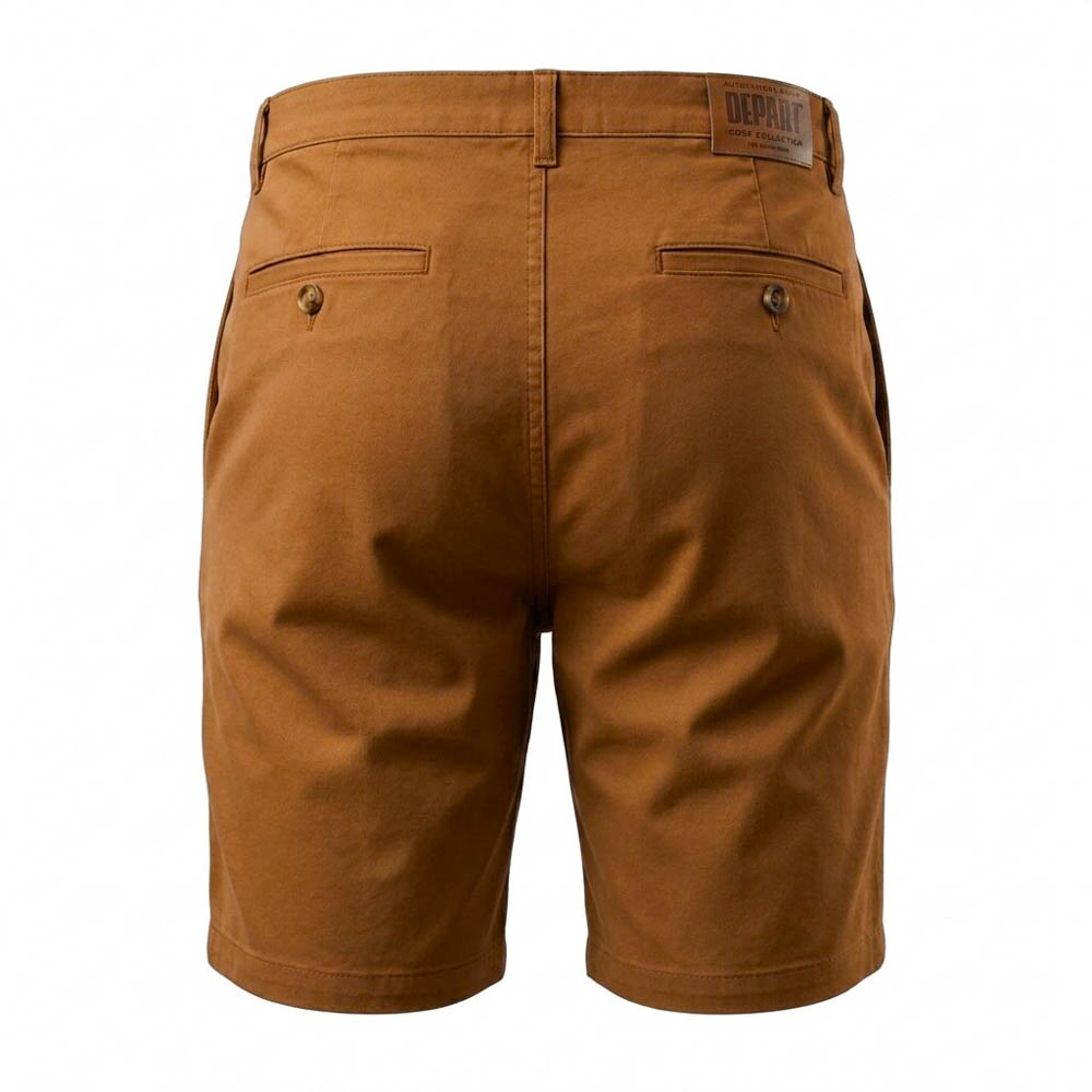 DEPART SHORT HOMME COTON MARRON