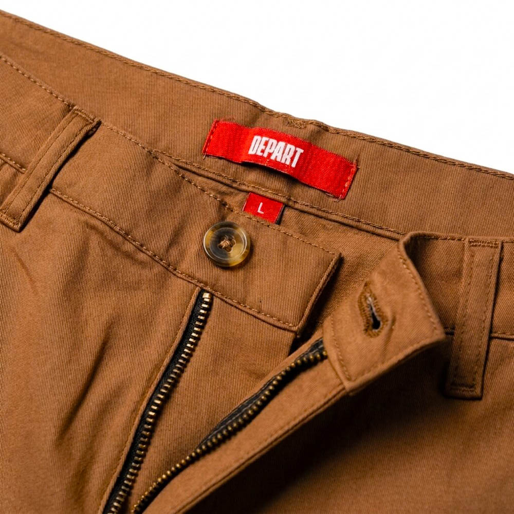 DEPART SHORT HOMME COTON MARRON