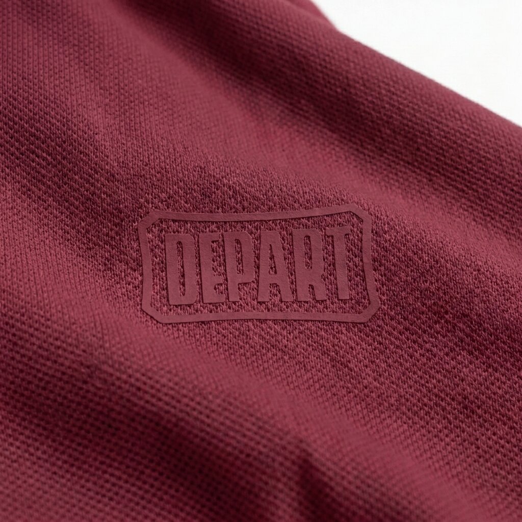 DEPART POLO HOMME COTON BORDEAUX