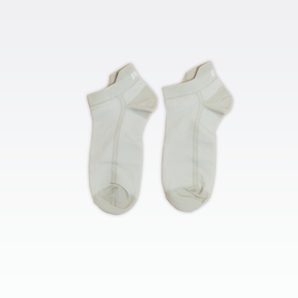 Peak Low Cut Socks  (3 In 1) White/Khaki