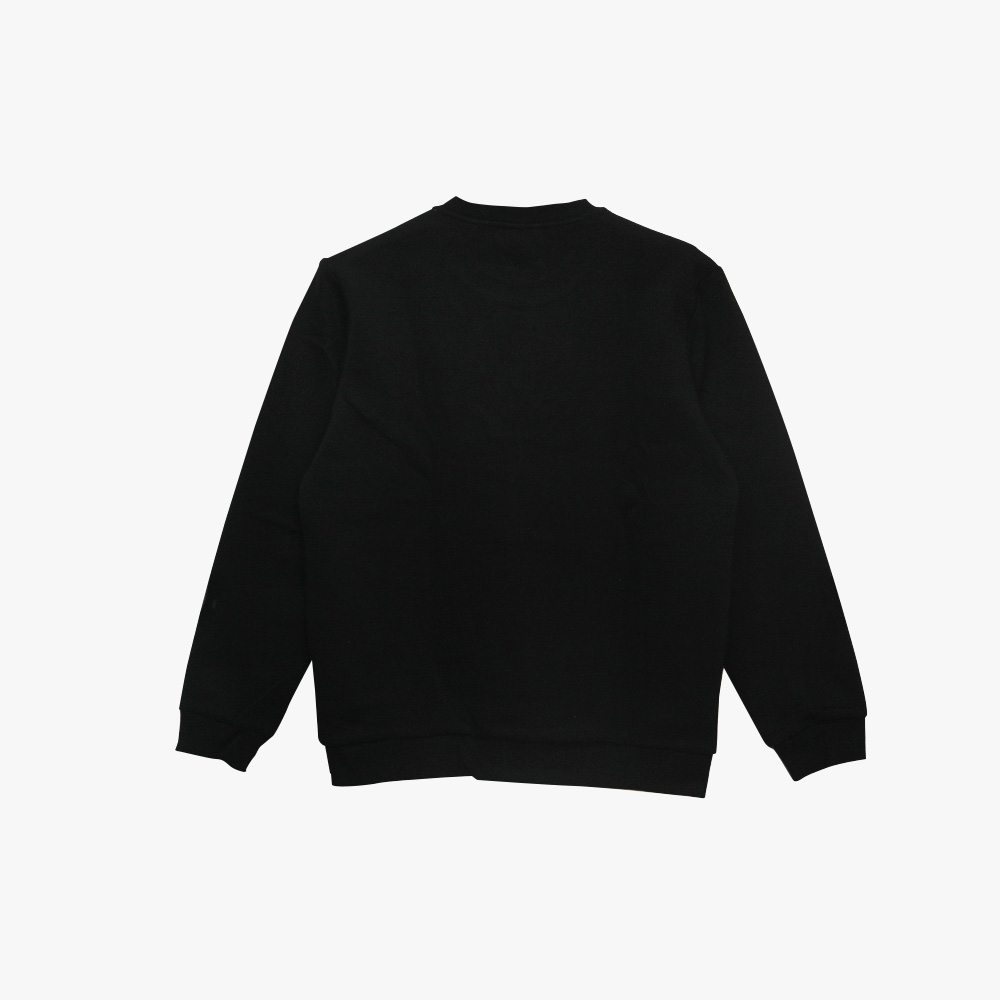 Peak Round Neck Fleece Sweater Black