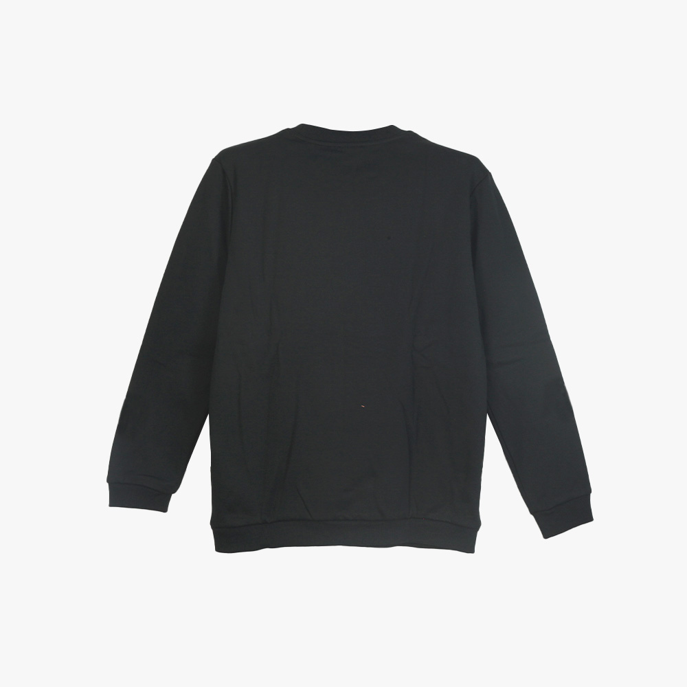 Peak Round Neck Fleece Sweater Black