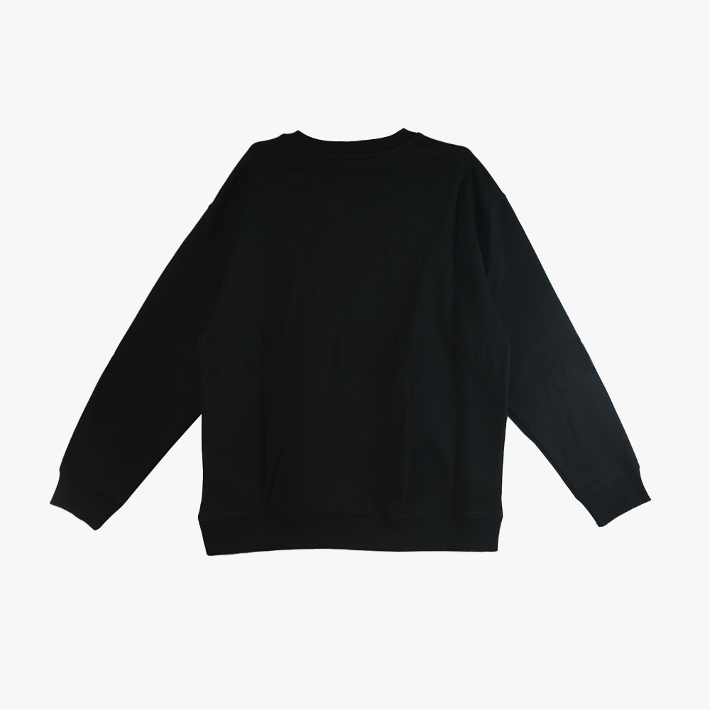 Peak Round Neck Fleece Sweater Black
