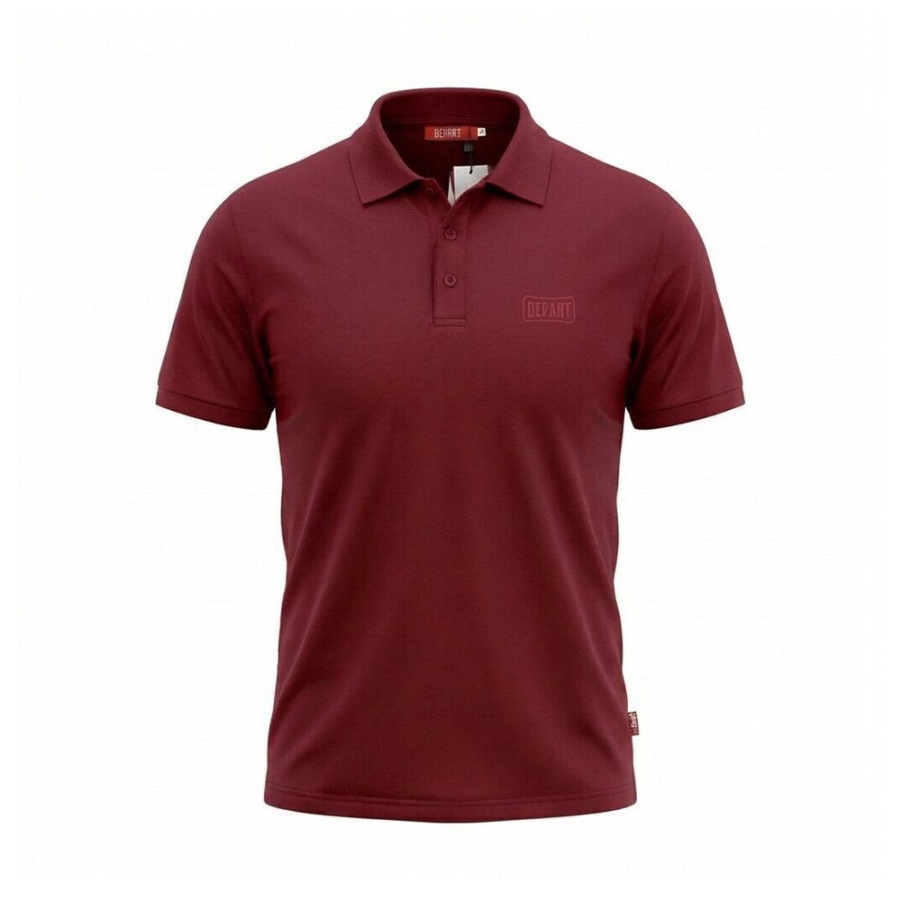 Depart Polo Homme Coton Bordeaux