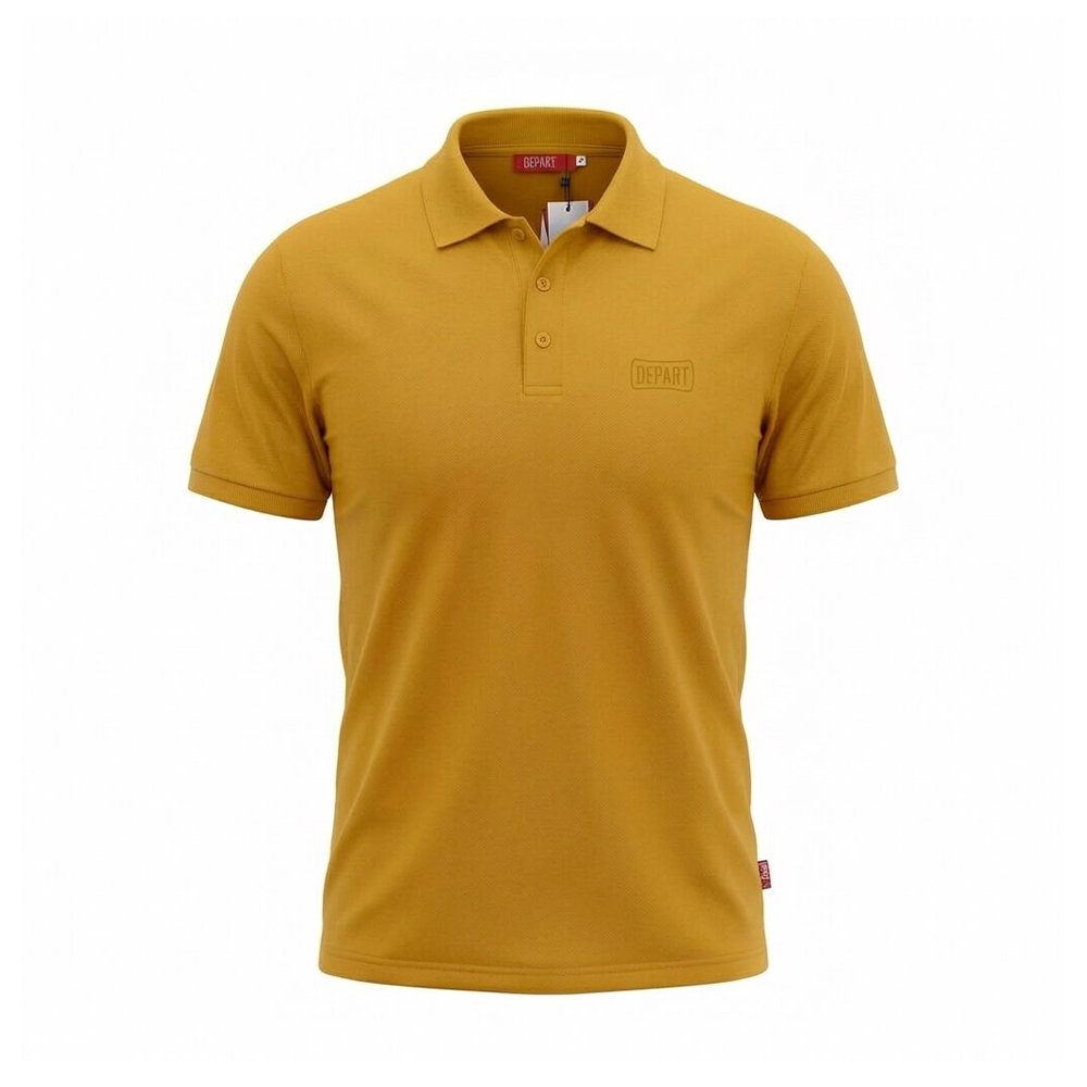 Depart Polo Homme Coton Moutarde