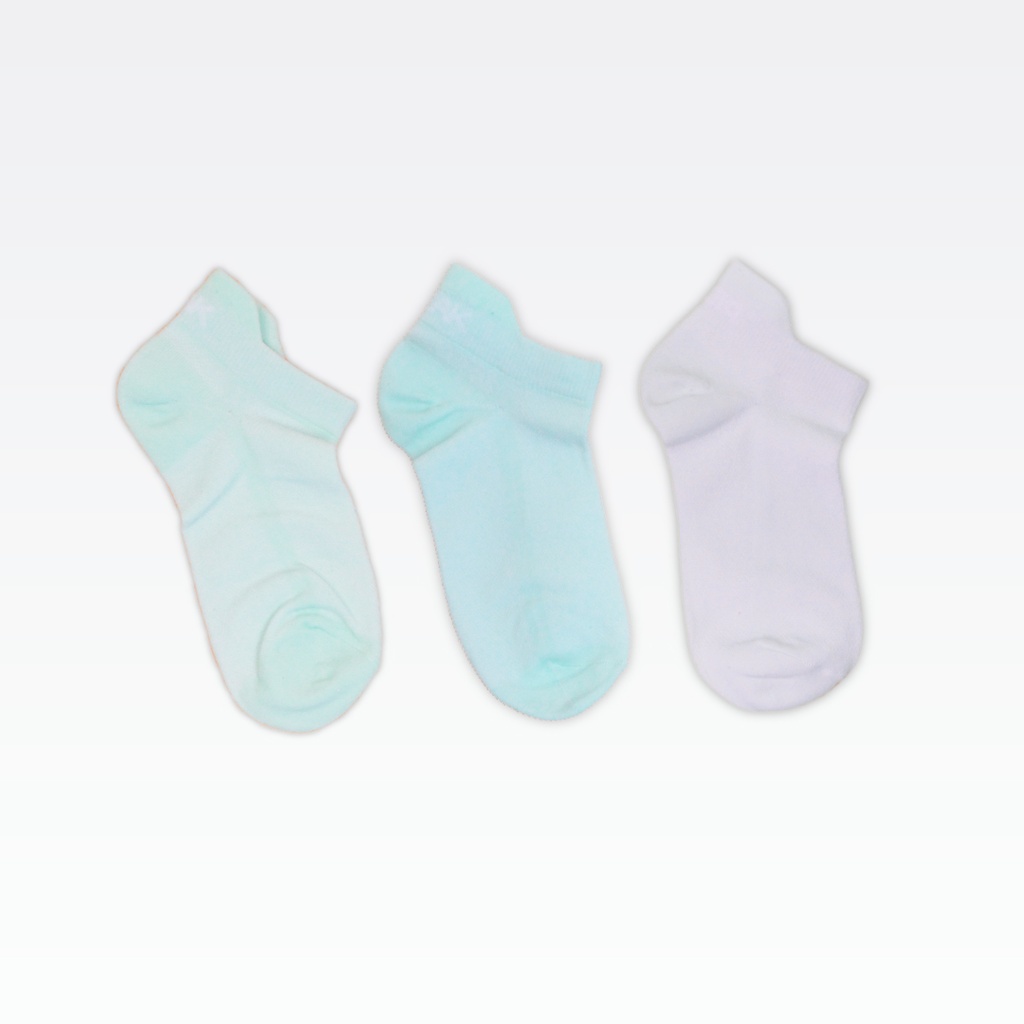 Peak Low Cut Socks (3 In 1) Pink/Sky Blue