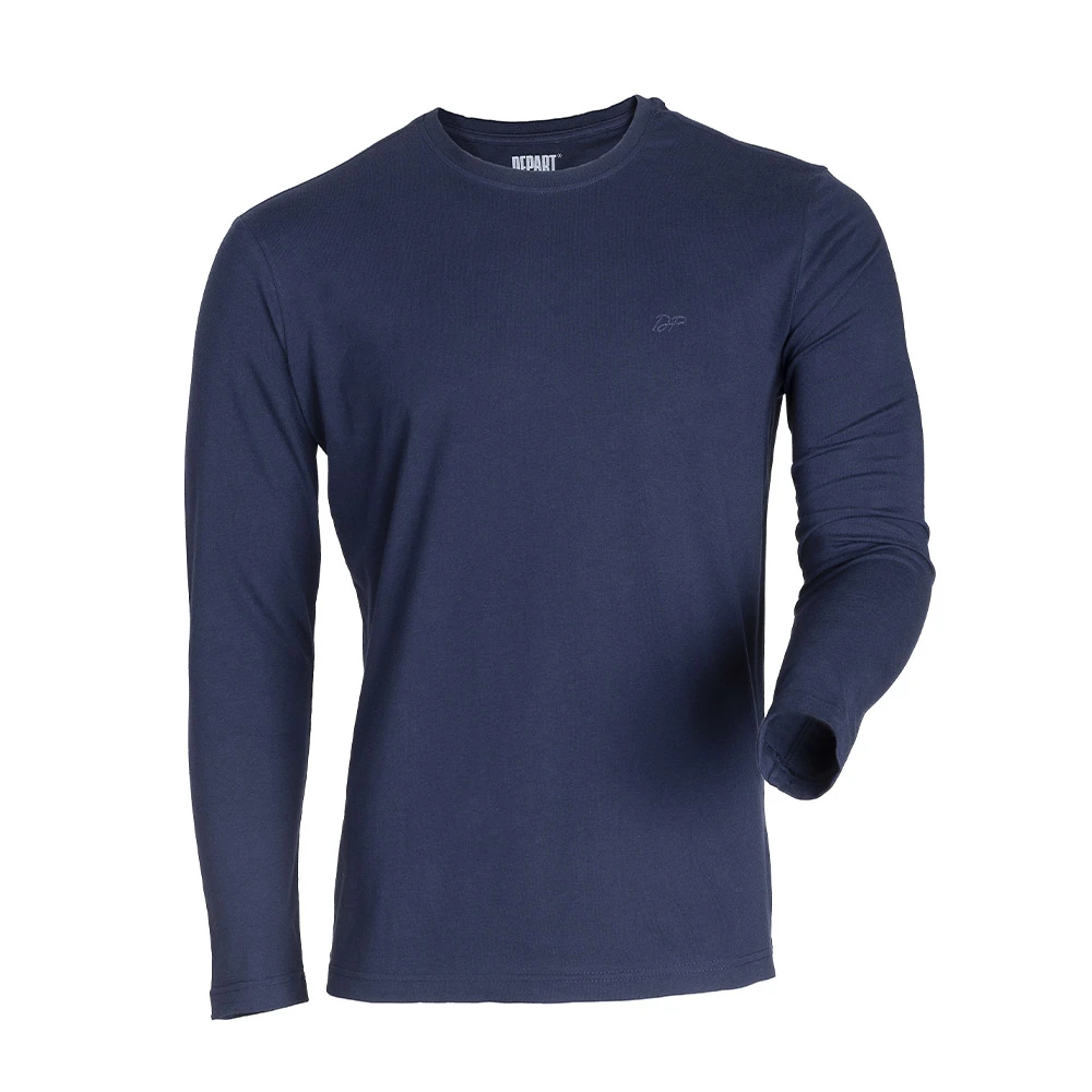 Depart T-Shirt A Manches Hommes Bleu Marine