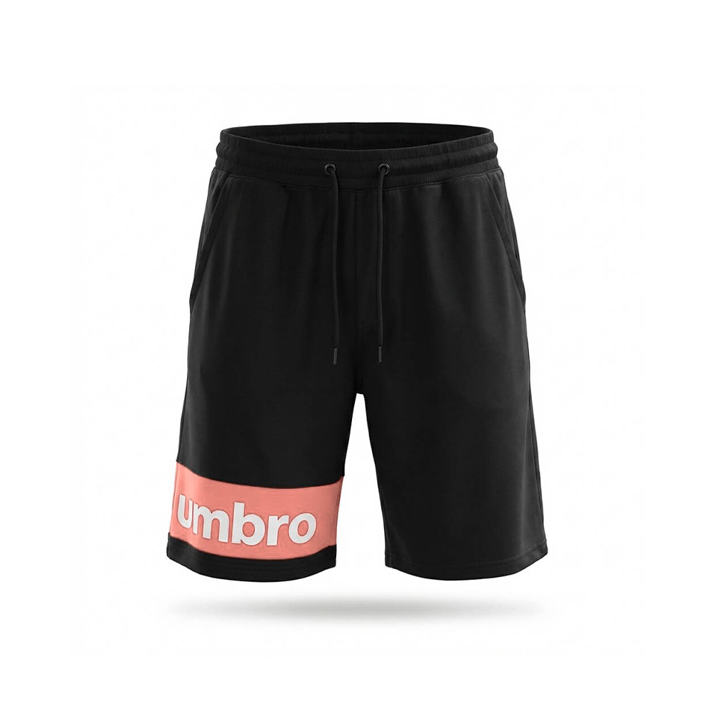 Umbro Short Lifestyle
 Homme Coton Noir Saumon